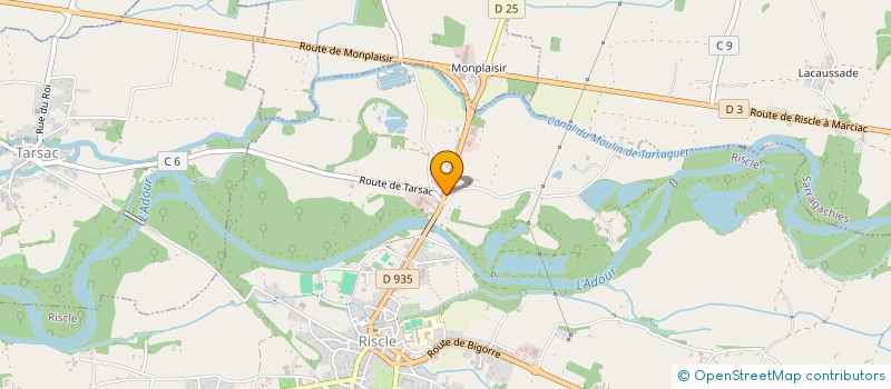 localisation de l'entreprise SYND INTERCOMMUNAL DES EAUX DU BASSIN DE L'ADOUR GERSOIS  RISCLE
