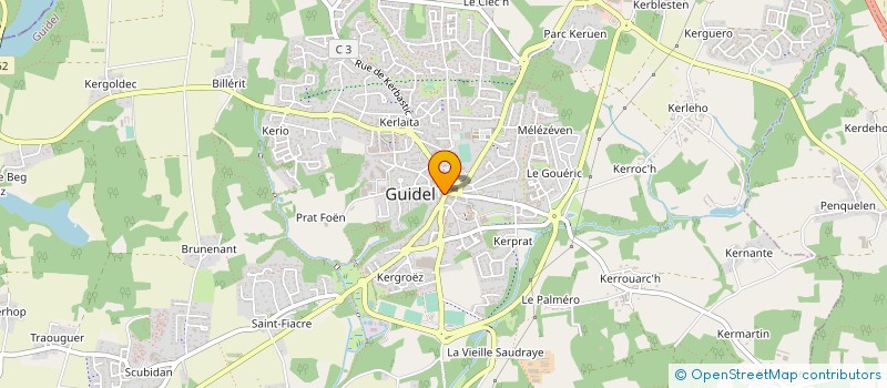 localisation de l'entreprise SYND INTERCOMMUNAL DU POULDU LAITA à GUIDEL
