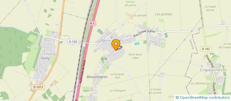 localisation de l'entreprise SYND INTERCOMMUNAL SCOLAIRE SUD ROYE  BEUVRAIGNES