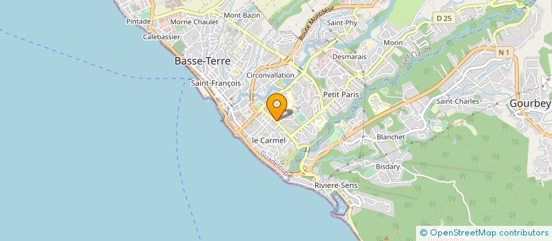 localisation de l'entreprise SYND INTERPROF FRUITIER GUADELOUPE à BASSE-TERRE