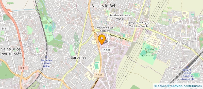 localisation de l'entreprise SYND MIXTE GESTION INCINERAT DECHETS  SARCELLES