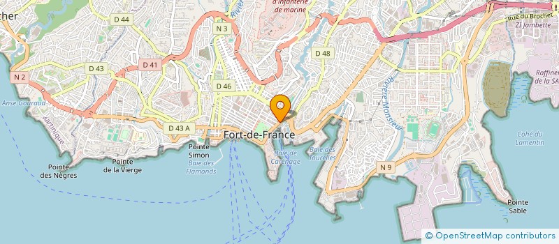 localisation de l'entreprise SYND NAT DES LYC COLL FORC OUVRIERE à FORT-DE-FRANCE