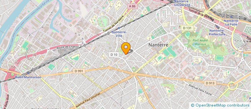 localisation de l'entreprise SYND NAT UNITAIRE INST PROS SNUIPP 92 à NANTERRE