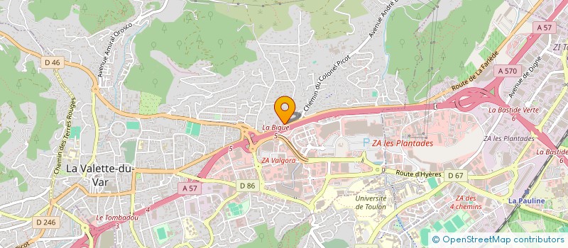 localisation de l'entreprise SYND PRODUCTEUR LAITIER ELEVEUR DE BOVIN à LA VALETTE-DU-VAR