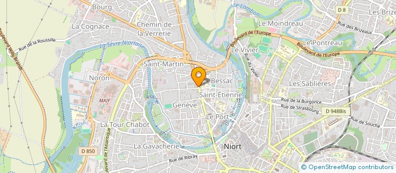 localisation de l'entreprise SYND PROF EUROPEEN DE L'AUTOMOBILE à NIORT