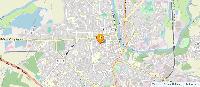 localisation de l'entreprise SYND PROF LA PESEE GEOMETRIQUE à SOISSONS