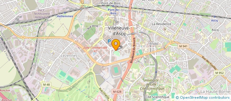 localisation de l'entreprise SYND PROF MASSEURS KINESI DU NORD à VILLENEUVE-D'ASCQ
