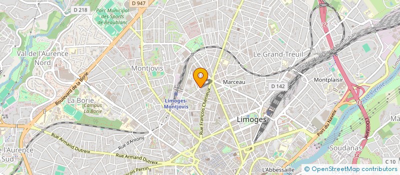 localisation de l'entreprise SYND REG ORGAN COMMI TRPT LIMOU-AUVERGNE à LIMOGES