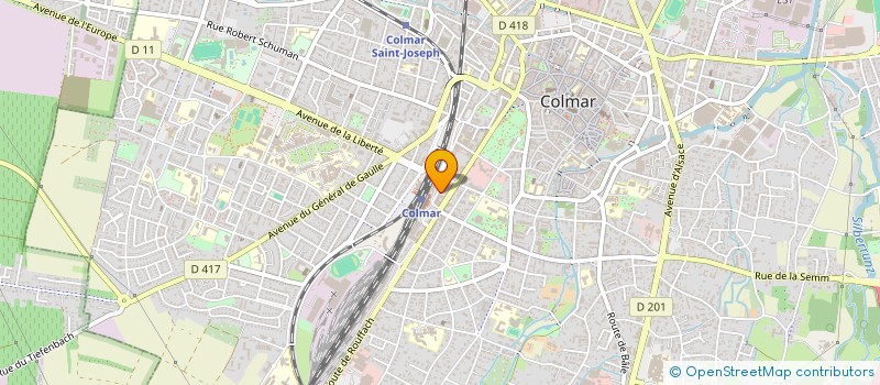 localisation de l'entreprise SYND REGIONAL AGRICULTURE BIO DYNAMIQUE  COLMAR