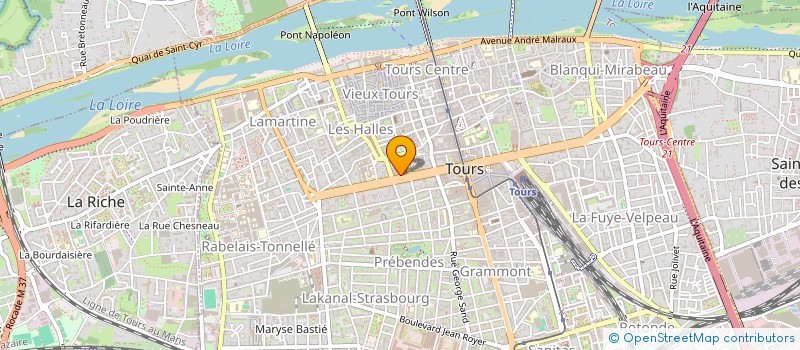 localisation de l'entreprise SYND RES BERANGER GRANDIERE  TOURS