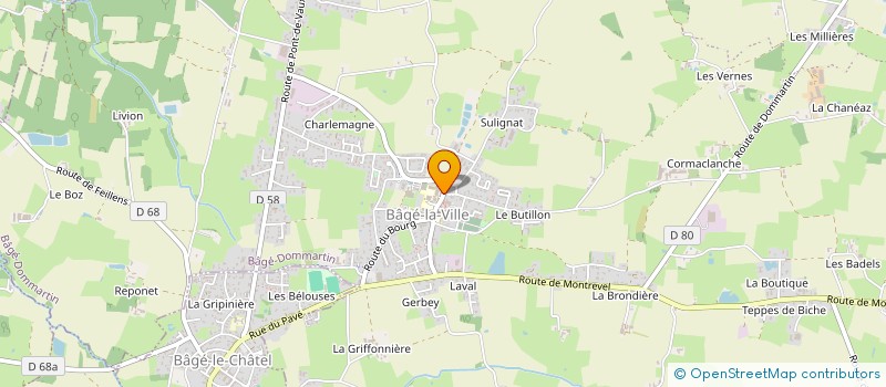 localisation de l'entreprise SYND VOCAT SPORT TROIS BAGE DOMMARTIN à BAGE-LE-CHATEL