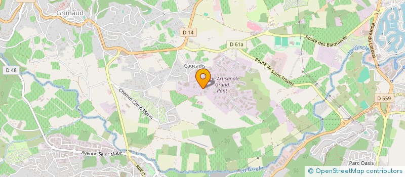 localisation de l'entreprise SYND ZA DE GRIMAUD  GRIMAUD