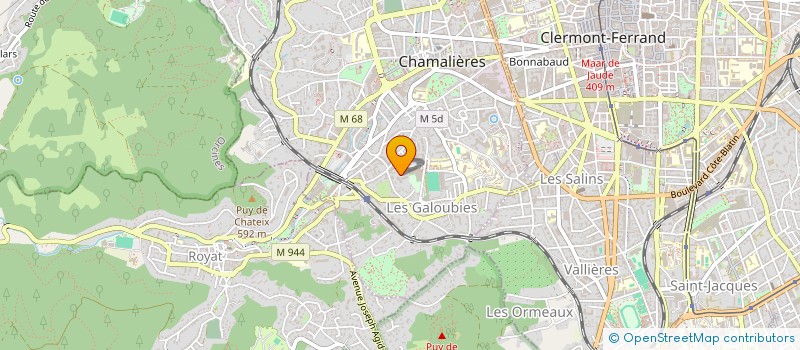 localisation de l'entreprise SYNDI COPRO LES HAUTES ROCHES  CHAMALIERES