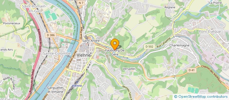 localisation de l'entreprise SYNDIC 22 RUE V FAUGIER  VIENNE