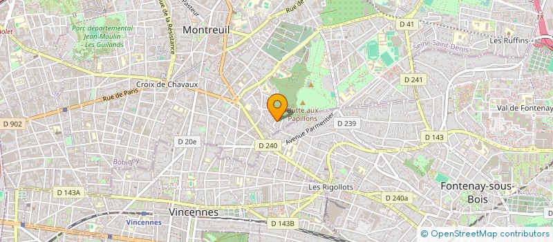 localisation de l'entreprise SYNDIC BENEVOLE 167 BOISSIERE à MONTREUIL