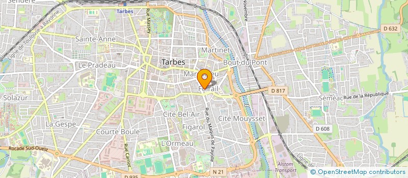 localisation de l'entreprise SYNDIC CENTRE IMMOB RES LES GENTIANES  TARBES