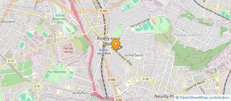 localisation de l'entreprise SYNDIC COPR DU 52 RUE DU GAL LECLERC à ROSNY-SOUS-BOIS