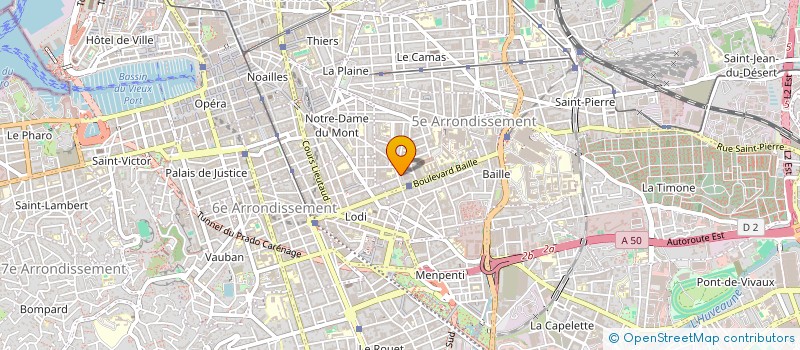 localisation de l'entreprise SYNDIC COPRO 1-3-5 RUE FERNAND PAURIOL à MARSEILLE