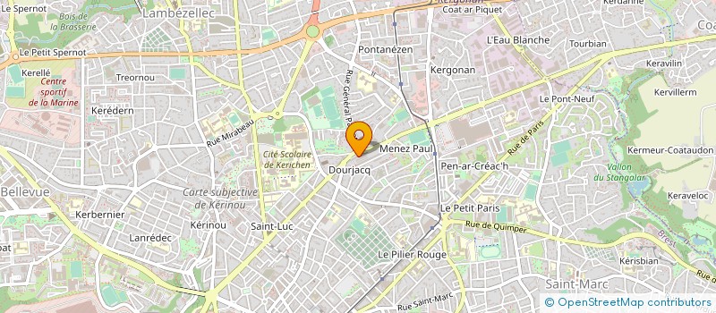 localisation de l'entreprise SYNDIC COPRO 11 RUE DU DOURJACQ à BREST