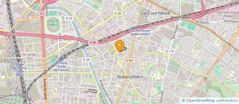 localisation de l'entreprise SYNDIC COPRO 112 RUE HEURTAULT  AUBERVILLIERS