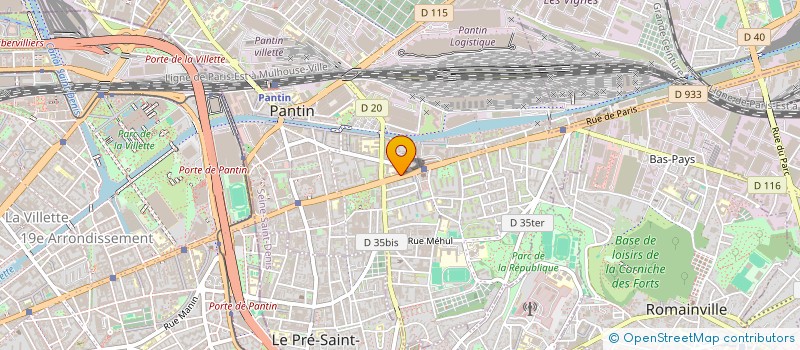 localisation de l'entreprise SYNDIC COPRO 125 AV JEAN LOLIVE  PANTIN