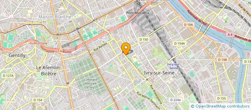 localisation de l'entreprise SYNDIC COPRO 125 ET 127 RUE M THOREZ à IVRY-SUR-SEINE