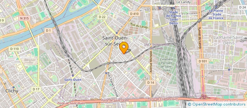 localisation de l'entreprise SYNDIC COPRO 16 RUE AMBROIZE CROISAT à SAINT-OUEN-SUR-SEINE