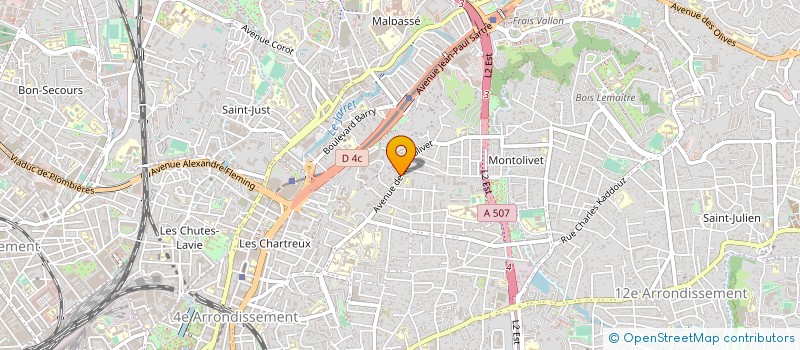 localisation de l'entreprise SYNDIC COPRO 257 AV DE MONTOLIVET à MARSEILLE