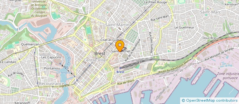 localisation de l'entreprise SYNDIC COPRO 5 R DE KERORIOU à BREST