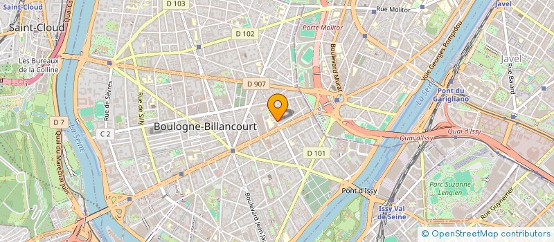 localisation de l'entreprise SYNDIC COPRO 61 R THIERS 92 BOULOGNE à BOULOGNE-BILLANCOURT