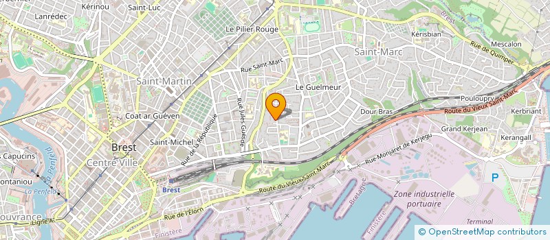 localisation de l'entreprise SYNDIC COPRO DE 20 A 26 RUE LE BRIX à BREST