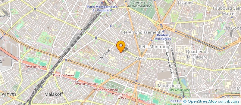 localisation de l'entreprise SYNDIC COPRO DU 11 RUE BAILLOU PARIS 14  PARIS