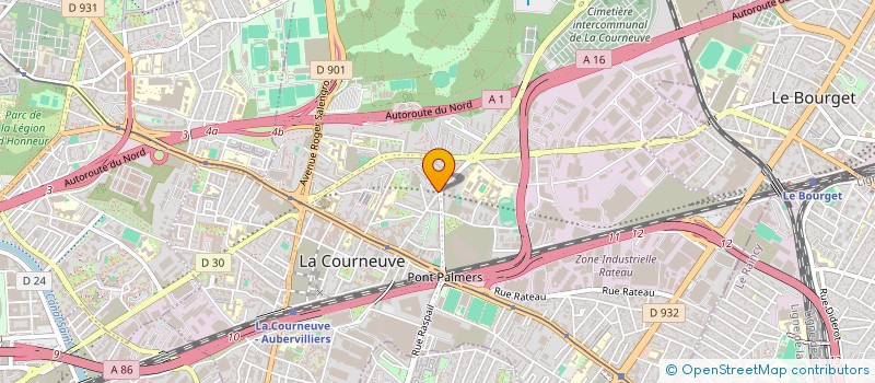 localisation de l'entreprise SYNDIC COPRO DU 25 RUJE EDGAR QUINET à LA COURNEUVE
