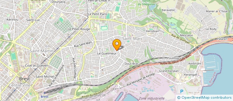localisation de l'entreprise SYNDIC COPRO DU 3 RUE DE LA MONTAGNE à BREST