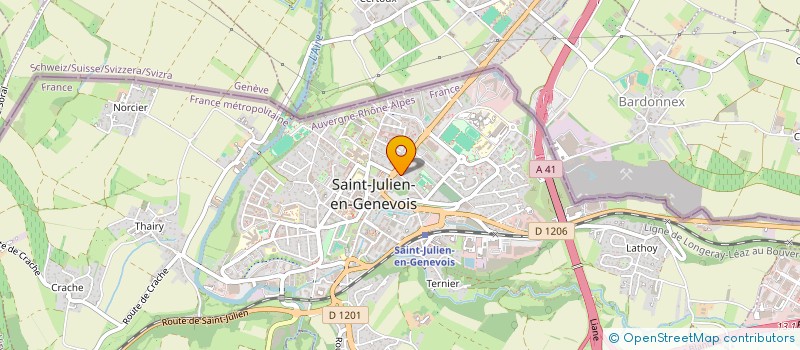 localisation de l'entreprise SYNDIC COPRO GENEVE AVENUE  SAINT-JULIEN-EN-GENEVOIS