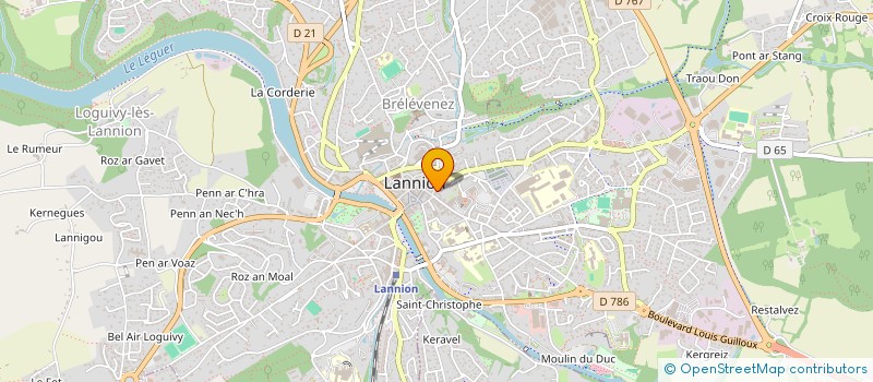 localisation de l'entreprise SYNDIC COPRO RES DE PONTBLANC  LANNION