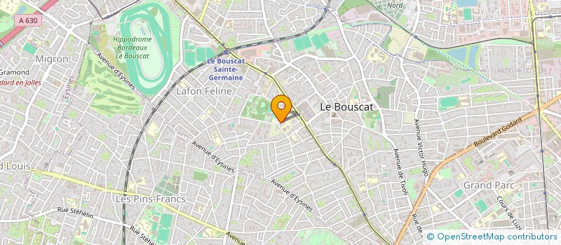 localisation de l'entreprise SYNDIC COPRO RES LES ADRETS  LE BOUSCAT