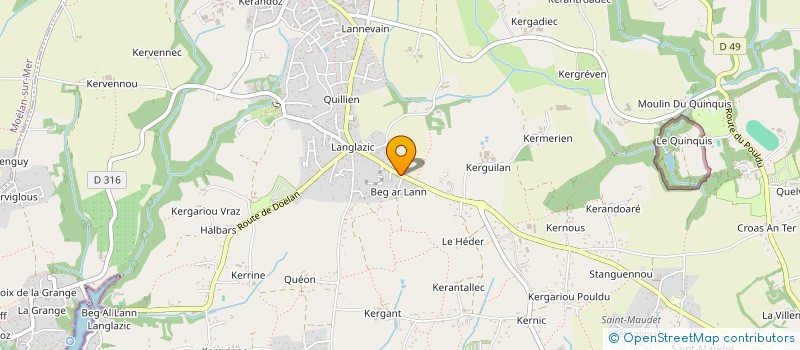 localisation de l'entreprise SYNDIC COPRO RESI DE LA PLAGE  CLOHARS CARNOET