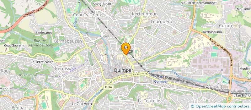 localisation de l'entreprise SYNDIC COPRO RESID 073 19 RUE DES DOUVES  QUIMPER