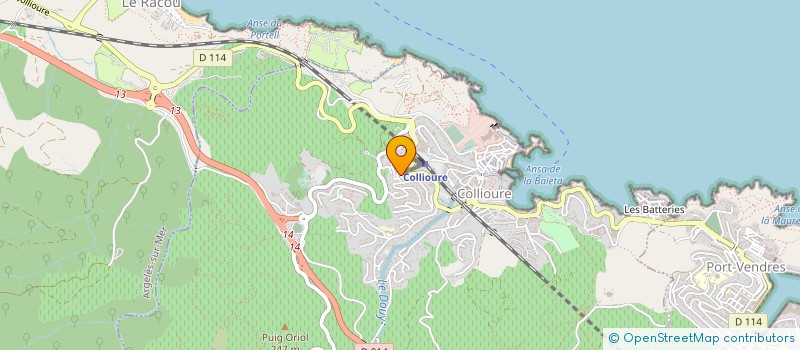 localisation de l'entreprise SYNDIC COPRO ROCHES BLEUES BT D  COLLIOURE