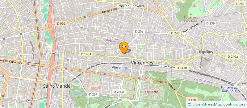 localisation de l'entreprise SYNDIC.COPROP 33 RUE DE MONTREUIL  VINCENNES