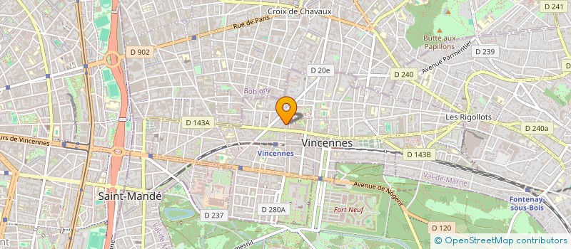 localisation de l'entreprise SYNDIC COPROP 70 RUE DE MONTREUIL à VINCENNES