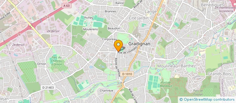 localisation de l'entreprise SYNDIC COPROP RES ROSIERS BELLEVUE  GRADIGNAN