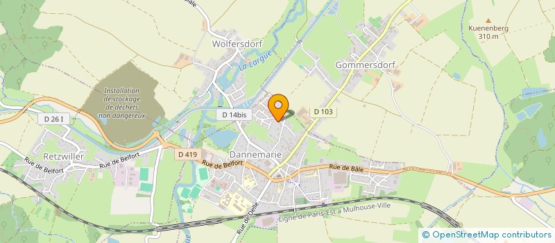 localisation de l'entreprise SYNDIC COPROP RESIDENCE LA VOSGERAIE 3  DANNEMARIE