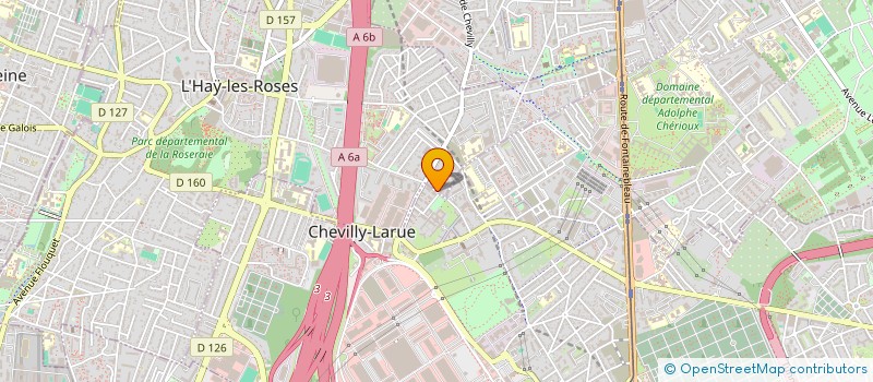 localisation de l'entreprise SYNDIC COPROPR 123-125 RUE CHEVILLY à L'HAY-LES-ROSES
