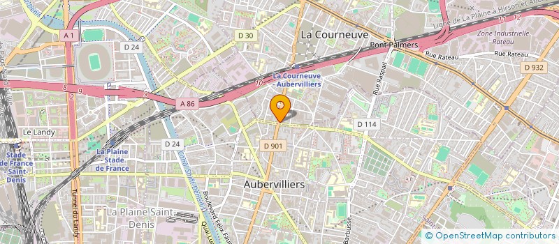 localisation de l'entreprise SYNDIC COPROPR 2 BD PASTEUR à LA COURNEUVE