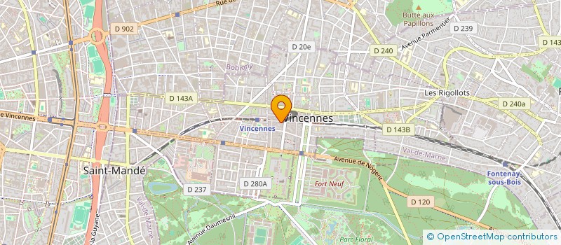 localisation de l'entreprise SYNDIC COPROPR 21-23 RUE DU MIDI à VINCENNES