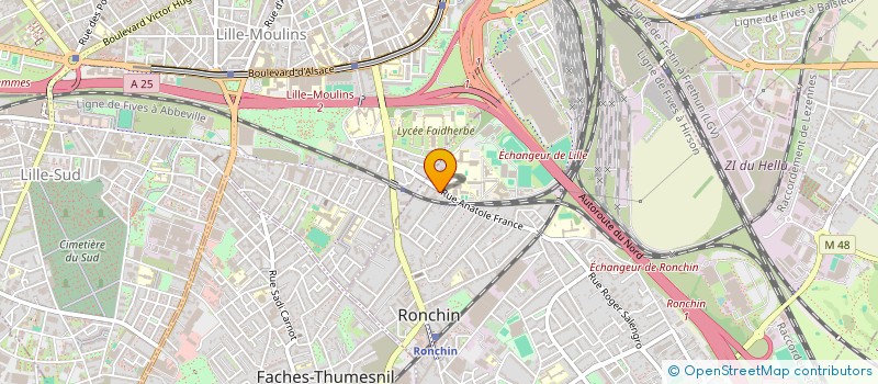 localisation de l'entreprise SYNDIC COPROPR RES 153 R ANATOLE FRANCE  RONCHIN