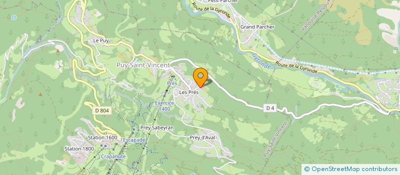 localisation de l'entreprise SYNDIC COPROPRIE RES LES COQUELICOTS  VALLOUISE-PELVOUX