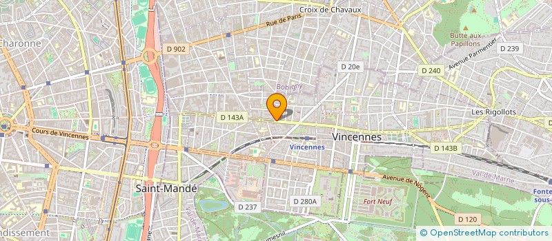 localisation de l'entreprise SYNDIC COPROPRIET 242 244 RUE FONTENAY à VINCENNES